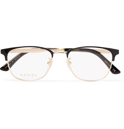 gold rim gucci glasses|Gucci gold frame glasses men's.